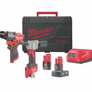 KIT TRAPANO AVVITATORE E RIVETTATRICE 12V + BATTERIE E VALIG - COP 4933480593