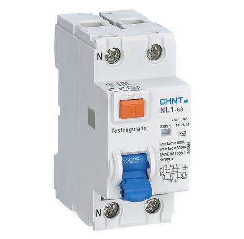 INTERRUTTORE DIFFERENZIALE PURO 2P 25A 30MA 6KA TIPO AC - CHT 200212
