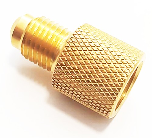 ADATTATORE PER VALVOLA F.1/2" 16 ACME LH USCITA M.5/16" SAE - GAS F-AF-AL-AD-16ACME02