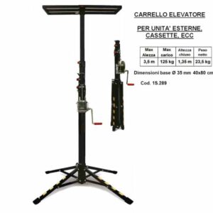 CARRELLO ELEVATORE PER UNITA' ESTERNE MAX H.3,5MT 125KG - NAMA 1S.289