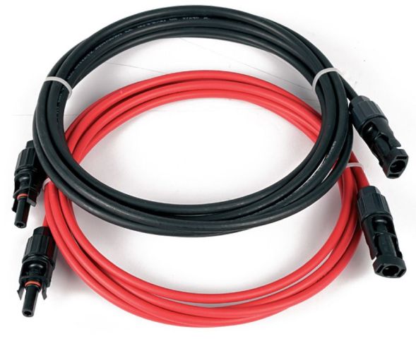 COPPIA PROLUNGHE 1MT 6MM PER FOTOVOLTAICO CON.M+F ROSSO NERO - FME A998401
