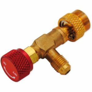 RUBINETTO PREMI VALVOLA ROSSA 1/4" SAE M. X 1/4" SAE F. - TGS 00000011630