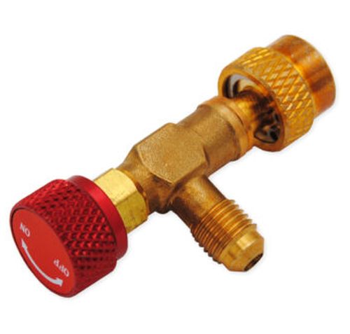 RUBINETTO PREMI VALVOLA ROSSA 1/4" SAE M. X 1/4" SAE F. - TGS 00000011630