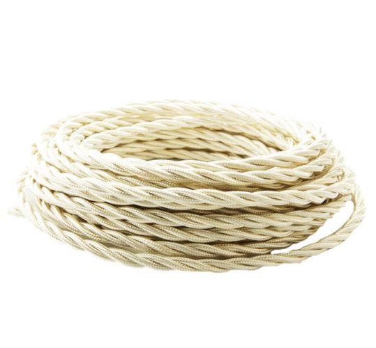 CAVO TRECCIA SETA 2X0.75 AVORIO - FAI 9000/2075/AV