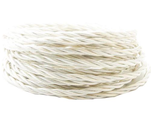 CAVO TRECCIA SETA 2X0.75 BIANCO - FAI 9000/2075/BI