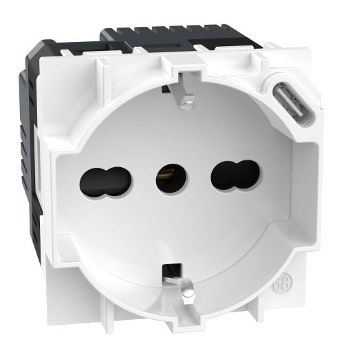 L.NOW - PRESA ITA P40+USB 18W TIPOC BIANCO - BTI KW4140A16USB