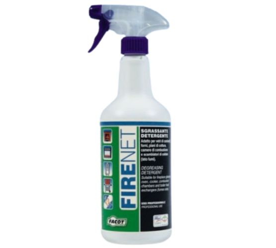 SGRASSATORE DETERGENTE 750ML FLACONE + SPRUZZATORE PER VETRI - FCT FIRENET0750
