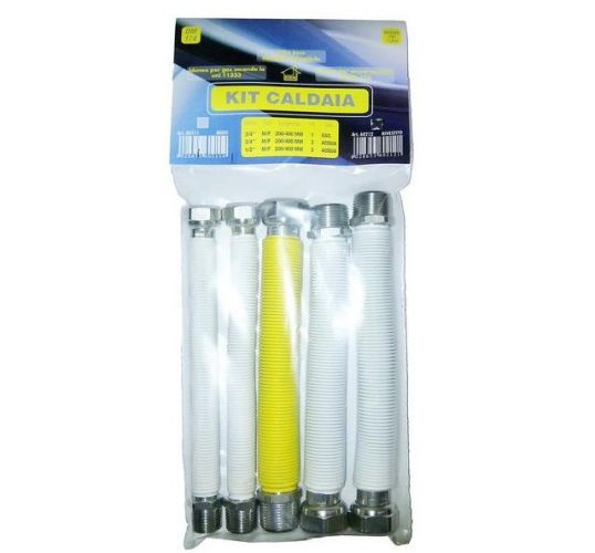 KIT ALLACCIAMENTO CALDAIA 3/4" GAS CON GUAINA BIANCA - MRL KIT1 200/400
