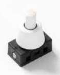 INTERRUTTORE PASSAFILO A PULSANTE BIANCO/NERO - FAI 0025