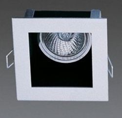 HELIOS SPOT QUADRO FISSO 12V GU5,3 IP20 GRIGIO X DICR.50MM - MCA 40437