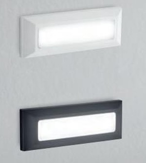 APPLIQUE LED DA PARETE 4W 4000K IP65 230X80X27MM BIANCO/ANTR - ISY 301