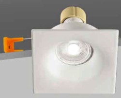 FARETTO QUADRATO INCASSO TROMBA GU10 ALLUMINIO SIMPLIE BIANC - ISY 710