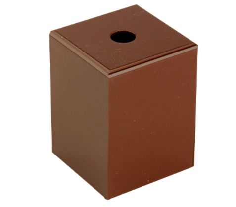 BICCHIERE QUADRATO IN METALLO MARRONE - FAI 0145/MA/F