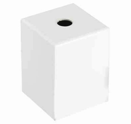 BICCHIERE QUADRATO IN METALLO BIANCO - FAI 0145/BI