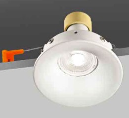 FARETTO TONDO INCASSO TROMBA GU10 ALLUMINIO SIMPLIE BIANCO - ISY 709
