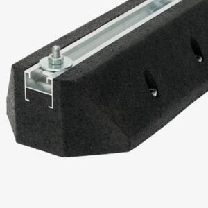 SUPPORTO A PAVIMENTO IN GOMMA NERA 400X130XH.95 CONF. 2PZ - ART 0403SGN