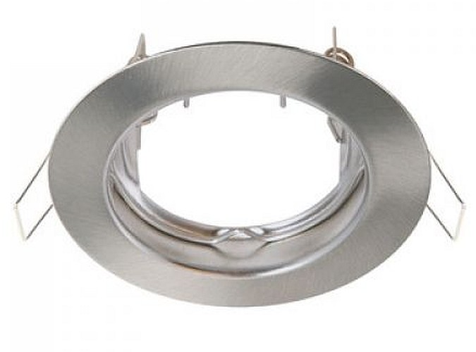 FARETTO FISSO ROTONDO NICKEL MHELIOS 12V GU 5,3 IP20 - MCA 40392
