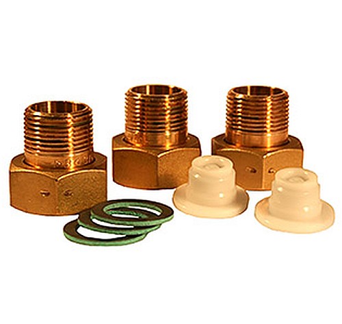 KIT CONNESSIONE G 3/4"X1" CON DADO,GUARNIZIONI,2 VALV. RIT. - DIA 415V0655