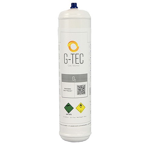 BOMBOLA OSSIGENO COMPRESSO 1LT G-OXYGEN UN 1072 - GAS G-GTX-OX-B-0,95L