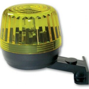 SEGNALATORE CON LUCE LAMPEGGIANTE O STROBO, GIALLO 12V/24V - C1A LUXG