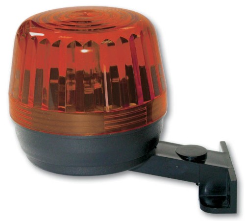 SEGNALATORE CON LUCE LAMPEGGIANTE O STROBO, ROSSO 12V/24V - C1A LUXR