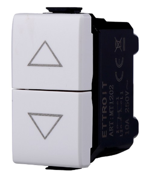 PULSANTE DOPPIO 1P+1P 16A SERIE SOLAR - MATIX COMP. - ETT MT1202