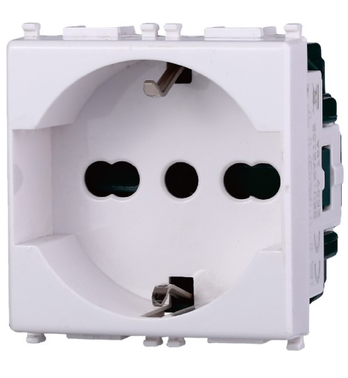 PRESA SCHUKO 2P+T 16A SERIE STARLIGHT - PLANA COMP. - ETT EV2102