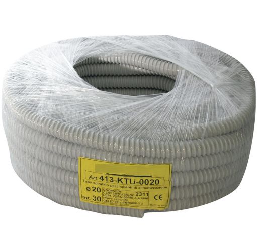 TUBO SPIRALATO D.16 BIANCO PER CLIMATIZZAZIONE - DIA 413KTUB016