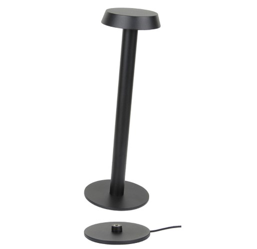 LAMPADA LED DA TAVOLO 2W 3000K DIM RIC.+ BASE H.35 IP53 NERA - DRL MAR23000DIMBL