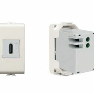 ALIM. USB EASY TIPO C INCASSO 5VDC 2,1A BIANCA - ETN ECSE8981C