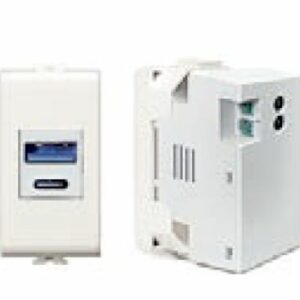 ALIM. USB EASY TIPO A/C INC. 5VDC 3A BIANCA - ETN ECSE8981AC