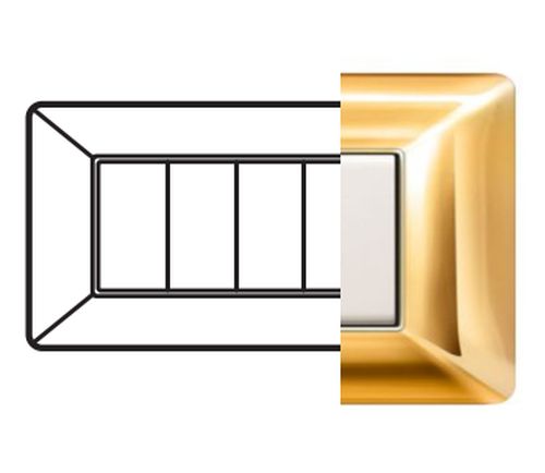 PLACCA EASY 4 MODULI ORO - ETN ECSE9804OR