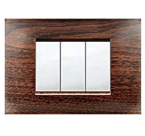 PLACCA MIVIDA 3 MODULI LEGNO SCURO - ETN ECMV6983LS