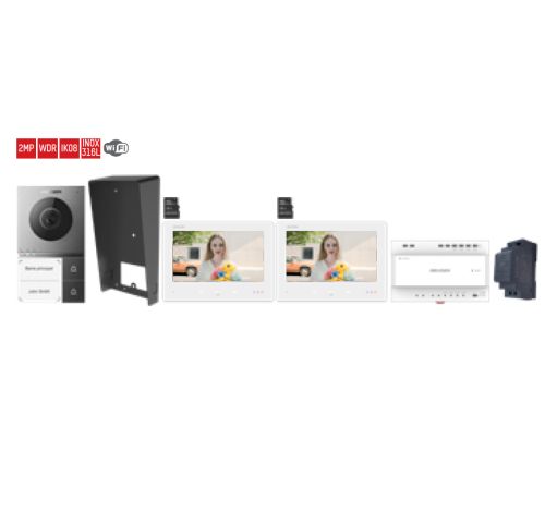 KIT VILLA 2 FILI HD BIFAMILIARE ESPANS.OPZION. DS-KIS705EY/2 - HIK 305305972
