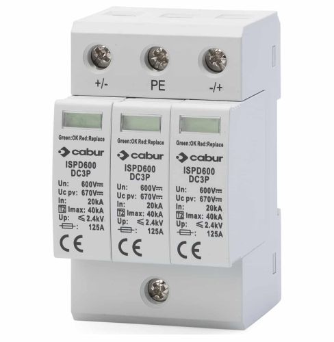 LIMITATORE DI SOVRATENSIONE 1000VDC TIPO II TRIPOLARE - CBR ISPD1000DC3P