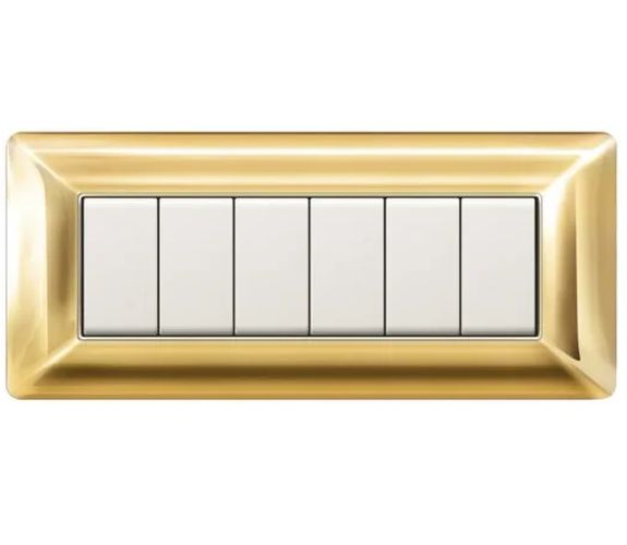 Placca Easy 6 moduli oro - ETN ECSE9806OR