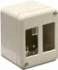 LASER- SCATOLA PORTA FRUTTI 2P PER MINICANALE AVORIO - NUV 2822