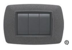 FLEXI' LIFE - PLACCA 3 MOD. VULC. GRIGIO NOTTE - NUV 2983VULC/GN