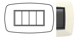 FLEXI' LIFE - PLACCA 4 MOD. AVORIO - NUV 2984/A