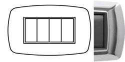 FLEXI' LIFE - PLACCA 4 MOD. CROMO - NUV 2984/CR