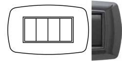 FLEXI' LIFE - PLACCA 4 MOD. GRIGIO SCURO - NUV 2984/GS