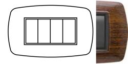 FLEXI' LIFE - PLACCA 4 MOD. LEGNO SCURO - NUV 2984/LS