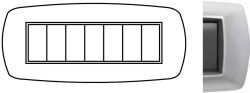 FLEXI' LIFE - PLACCA 7 MOD. ALLUMINIO CHIARO - NUV 2987/AC
