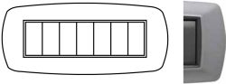 FLEXI' LIFE - PLACCA 7 MOD. ACCIAIO SATINATO - NUV 2987/AS