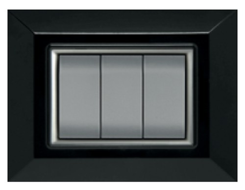 FLEXI' PLAIN - PLACCA 3 MOD. PYRAMID NERO PER AXOLUTE - NUV 5203/N