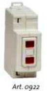 LAMPADA SPIA 220V ROSSA 2 MOD. DIN - ZIN 0922