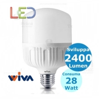 LAMPADA TUBOLARE LED 28W E27 4000K 2350LM OPALE - WIV 12100058