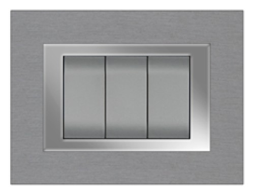 PLACCA FLEXI ELITE 3P ACCIAIO SPAZZOLATO - NUV 5703/ACS
