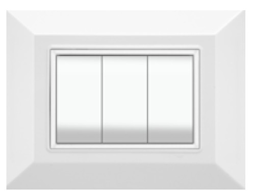 PLACCA FLEXI PLAIN ABS 3P BIANCO - NUV 5203/WH