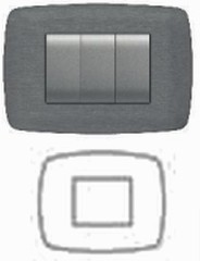 PLACCA BRIO 2M ACCIAIO SATINATO - NUV 3212/AS